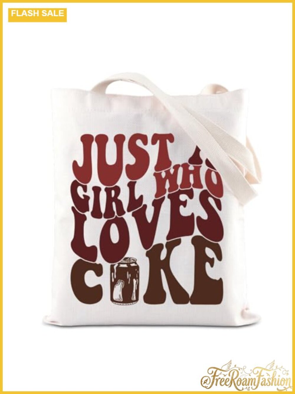 Fizzy Drink Canvas Tote Bag With Shoulder Straps Reusable Shopping Bag